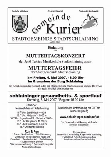Gemeinde-Kurier April 2007