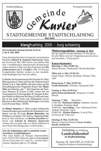 Gemeinde-Kurier Mai 2005