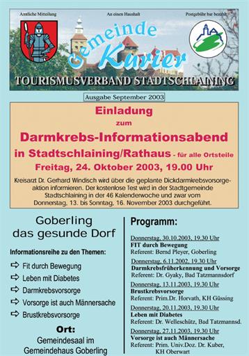 Gemeinde-Kurier September 2003