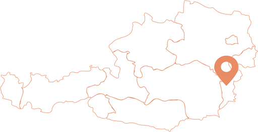 Landkarte von Österreich mit Markierung für die Gemeinde Stadtschlaining im Burgenland